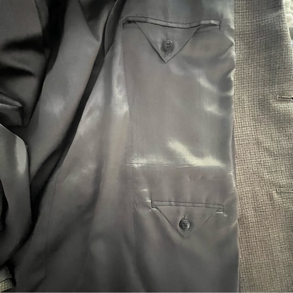 Oscar De La Renta Mens 46” Chest Brown Silk Wool Blend Sport Coat Jacket Blazer - Picture 8 of 9